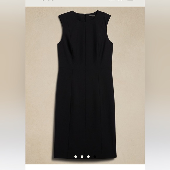 Banana Republic Sculpted Knee Length Sheath Dress Sz 6P - Picture 2 of 5